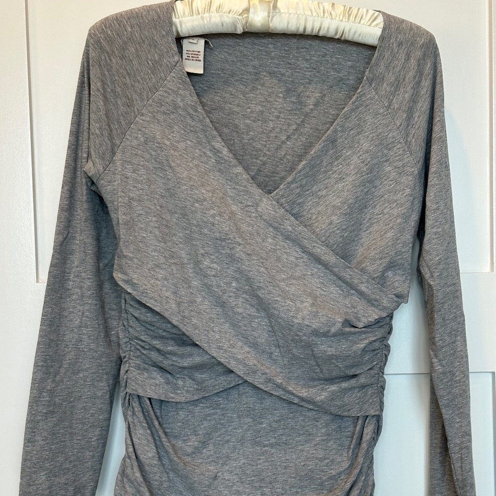 Sundance Grey Crossover Shirt - Size Small